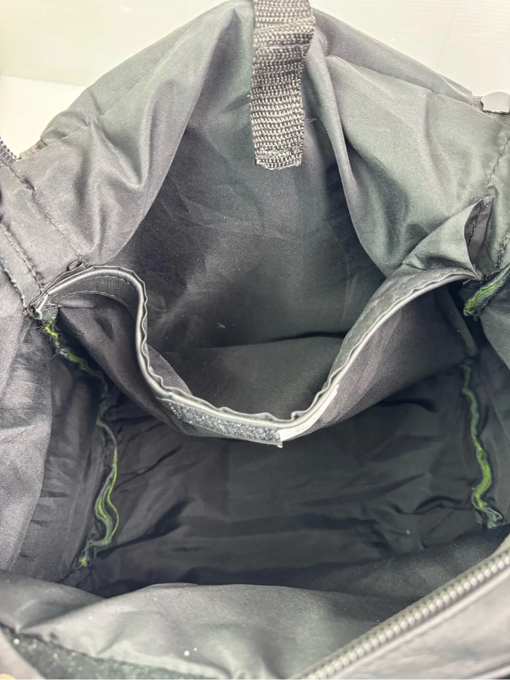 Seattle Seahawks Genuine Leather Backpack VTG Style Black Action Green NFL